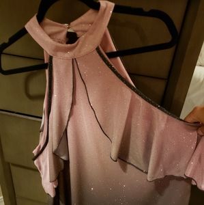 Pink ombre sparkly top